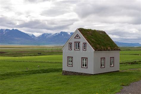 Traditional Icelandic Cottage House In Iceland Stock Image Image Of