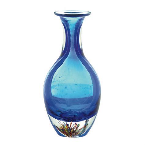 Blue Art Glass Bottleneck Vase Wholesale At Koehler Home Decor