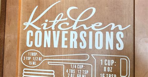 This vector format describes images as shapes, paths, text, and filter effects. How to Use a Kitchen Conversion Chart SVG | The Crafty ...