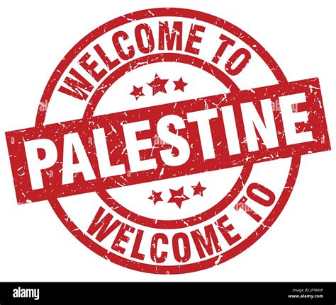 Welcome To Palestine Red Stamp Stock Vector Image And Art Alamy