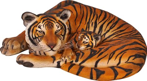 Tigress Bengal Resting With Cub Natureworks