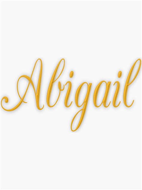 Abigail Female Cute Names Sticker For Sale By Dinos2473 Redbubble