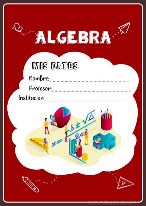 Las Mejores Caratulas De Algebra 【2021