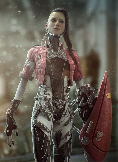 Cyborg Girl Female Cyborg Female Robot Female Soldier Cyberpunk