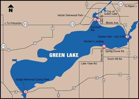 Large Green Lake Map Green Lake Lake Map Lake