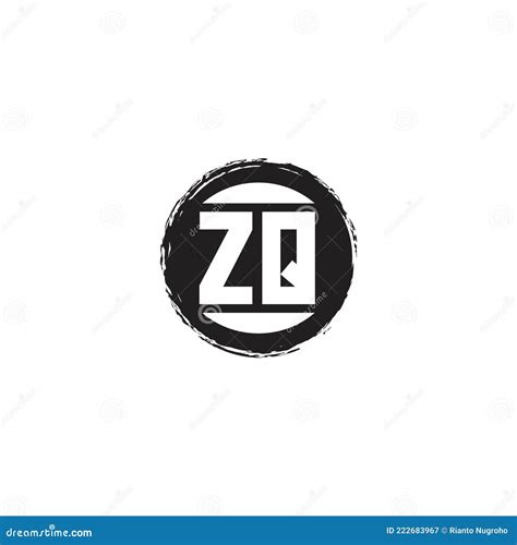 Zq Logo Initial Letter Monogram With Abstrac Circle Shape Design