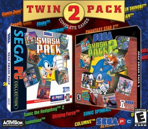 Sega Smash Pack 1 Sega Smash Pack 2 Jewel Case Pc