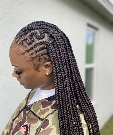 Fulani Braids How To And 30 Half Fulani Tribal Braids Half Knot In 2022 Feed In Braids