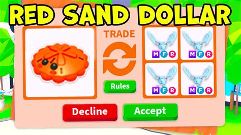 Trading Red Sand Dollar Pet In Adopt Me Whats Its Worth Youtube
