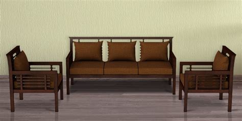 Buy Madison Teak Wood Sofa Set 311 In Mahogany Finish By Casateak