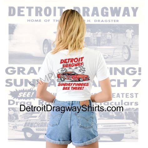 Gray Detroit Dragway Long Sleeve T Shirt
