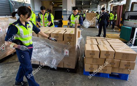 Hong Kong Customs Excise Department Officers Editorial Stock Photo