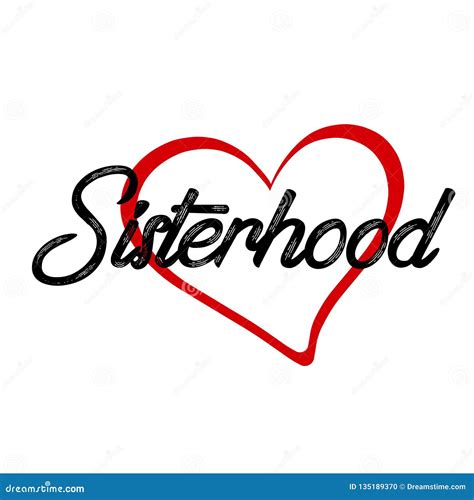 Sisterhood Text Stock Vector Illustration Of Object 135189370