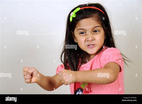 Little Girl Boxing Mr736la Stock Photo Alamy