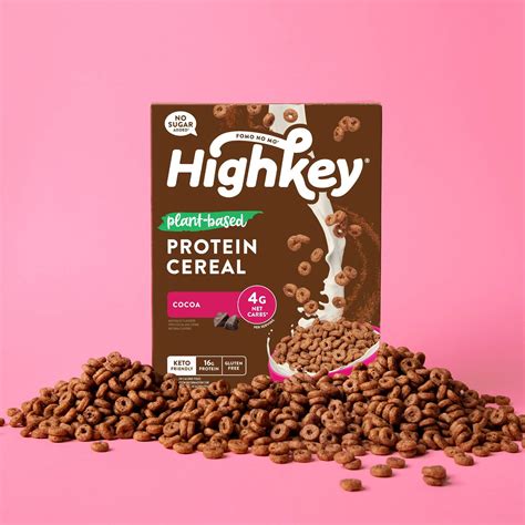 Cocoa Plant Based Protein Cereal 1 Box High Protein Highkey