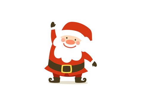 Christmas Illustration Santa Waving Hand Graphic By Vijackstudio