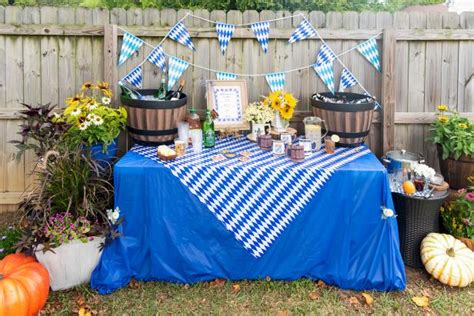 how to set up a backyard oktoberfest party bar hgtv