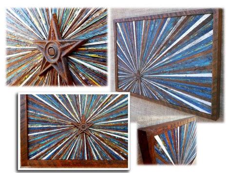 Reclaimed Wood Starburst Wall Art Sculpture Abstract Rustic Etsy