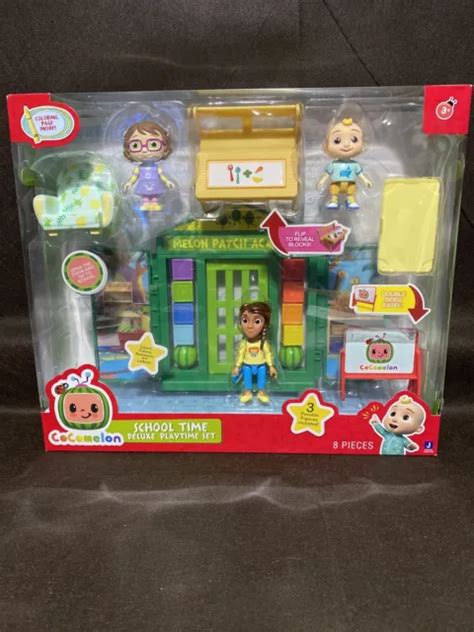 Cocomelon School Time Deluxe Play Set Jj 3 Figures Christmas 2021 New