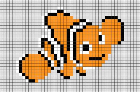 Finding Nemo Pixel Art Pixel Art Pixel Art Pattern Minecraft Pixel Art