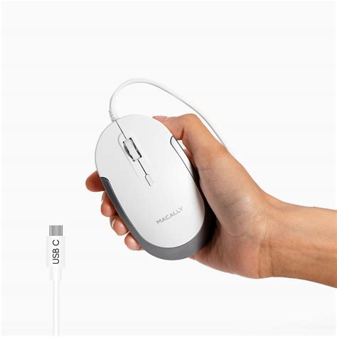 Buy Macally Silent Usb C Mouse For Mac And Windows 3 Button