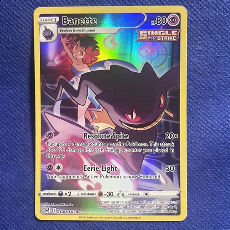 Pokémon Tcg Banette Lost Origin Trainer Gallery Tg07tg30 Holo Ultra