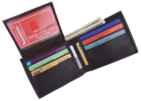 Mens Lambskin Leather Bifold Wallet With Id Flap 1183 Menswallet
