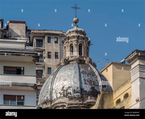 Domed Roof On Building In Naples Italy Stock Photo Alamy