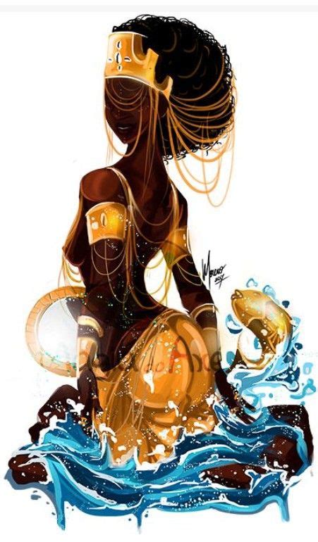 yemaya african goddess orisha of the ocean black girl art african goddess black women art