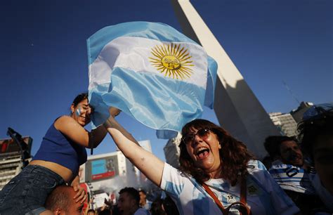 Thousands Flood Buenos Aires Streets As Argentina Reach World Cup Final