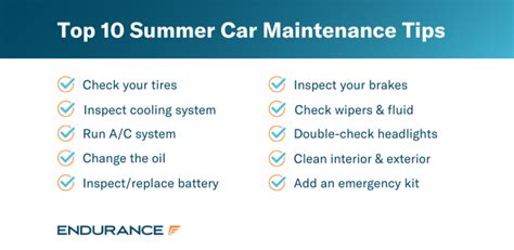 Top 10 Summer Car Maintenance Tips You Need To Know Endurance Warranty