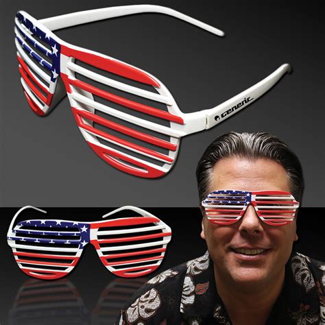 patriotic slotted shutter shade eyeglasses sunglasses eyeglasses and masks