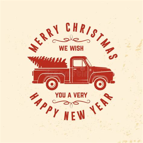 We Wish You A Very Merry Christmas And Happy New Year Stamp Sticker