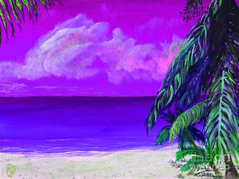 Paradise Purple Painting By Christine Dekkers