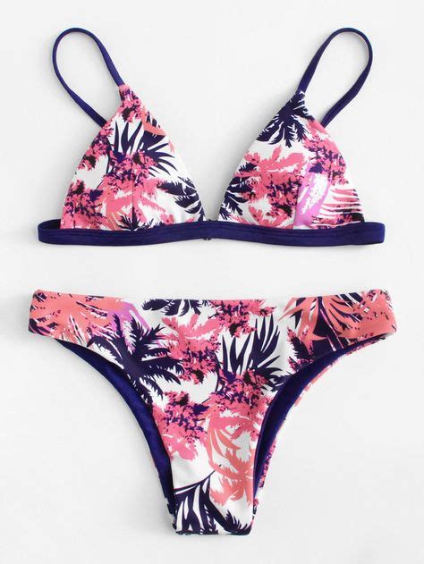 Leaf Print Bikini Set In 2020 Bikinis For Teens Swimsuits For Teens