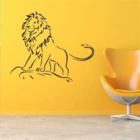 Lion Wall Stickers The King Of Beasts Wall Decals Animals Home Decor