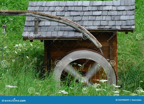 Wooden Wheel Of An Ancient Water Mill Stock Image Image Of Province