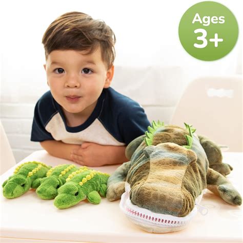 Buy Prextex Plushlings Plush Crocodile With 3 Little Plush Baby