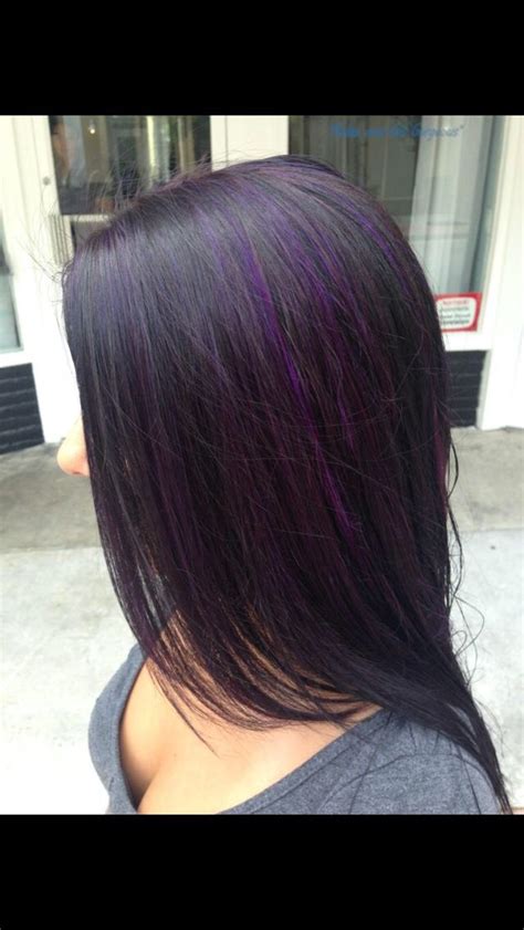 Purple Hair Purple Highlights Purple Hair Highlights Black Hair