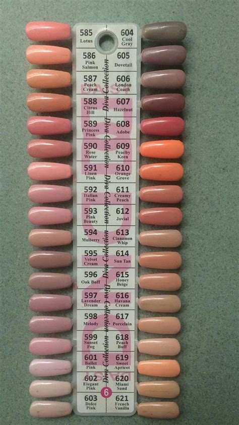 DND Daisy Gel Polish Color Sample Chart Palette Display NEW No 6