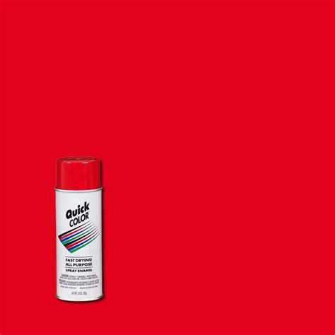 Quick Color 10 Oz Gloss Red General Purpose Spray Paint J2855830 The