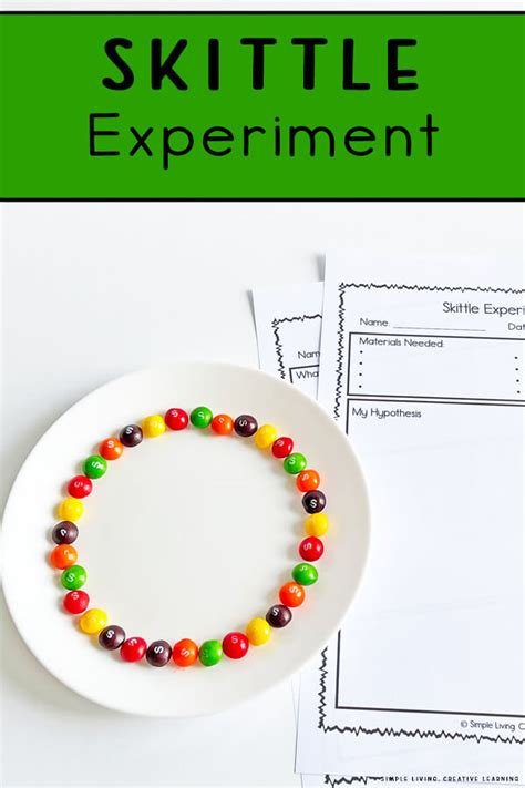 Printable Skittles Experiment Worksheet Free
