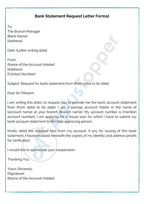How to obtain bank letter head : Bank Statement Request Letter | Format, Samples and How To Write A Bank Statement Request Letter ...