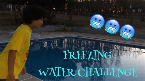Jumping Into Freezing Cold Pool Challenge Youtube
