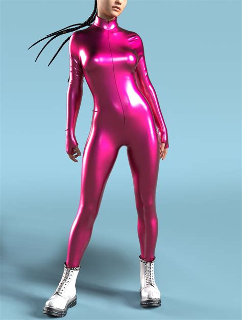 Pink Glossy Bodysuit Magenta Latex Catsuit Bdsm Costume Wet Etsy