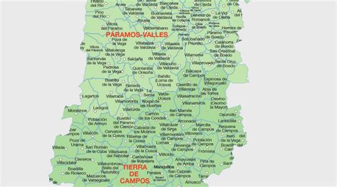 Municipios De Palencia Mapa Vectorial Illustrator Eps De