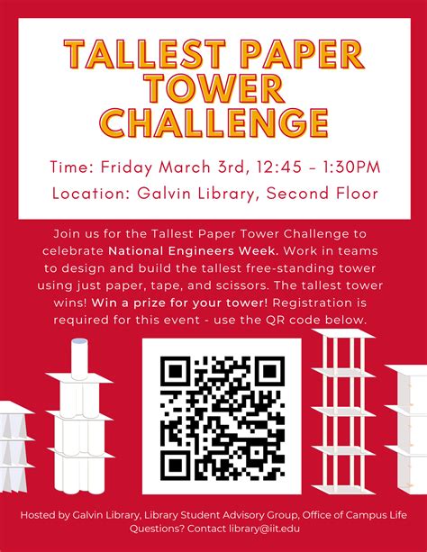 Tallest Paper Tower Challenge Illinois Institute Of Technology