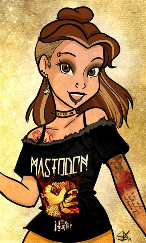 Unique Disney Tattoo Punk Metal Belle By Starlinehodge Love Belle In