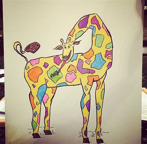Giraffe Doodle Aephi Moose Art Doodles Giraffe