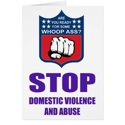 Stop Domestic Violence Greeting Card Zazzle